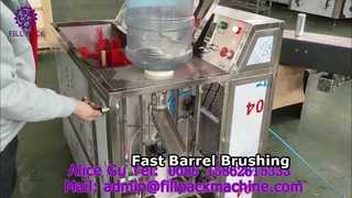 2147 जे5 क्रोएशिया सेमी-ऑटोमैटिक कैप रिमूवल डुअल-स्टेशन बैरल ब्रशिंग मशीन