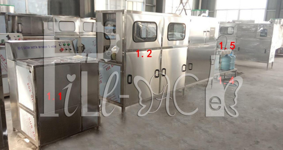 200BPH 5 गैलन 18.9L पानी भरने की मशीन लाइन सिस्टम सेमी ऑटो आपूर्तिकर्ता
