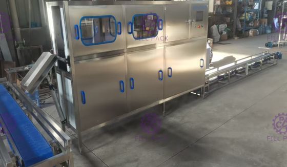 ऑटो लिफ्टिंग फीडिंग एसयूएस 304 120 बीपीएच गैलन फिलिंग लाइन आपूर्तिकर्ता