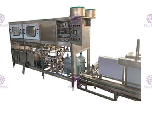 300bph 18.9l 5 गैलन पानी भरने की मशीन स्वचालित पीएलसी नियंत्रण आपूर्तिकर्ता