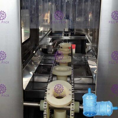 Sus 304 5 गैलन पानी भरने की मशीन गर्म क्षारीय पानी की धुलाई आपूर्तिकर्ता