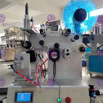 स्क्वायर बोतल 3 पक्षों या गोल बोतल सर्कल के लिए अर्ध-स्वचालित चिपकने वाला स्टिकर लेबलिंग मशीन उपकरण लेबलर आपूर्तिकर्ता