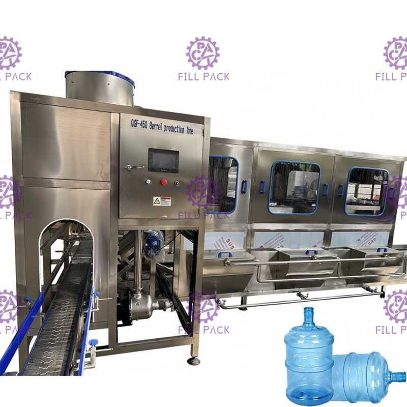 450BPH स्वचालित बोतलबंद गैलन भरने की मशीन शुद्ध पानी धोने की फिलिंग कैपिंग आपूर्तिकर्ता