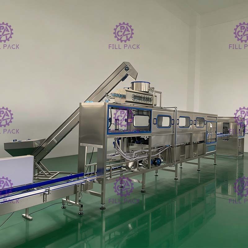 लेबल सिकोड़ सुरंग के साथ 270 × 490 मिमी गैलन फिलिंग मशीन आपूर्तिकर्ता