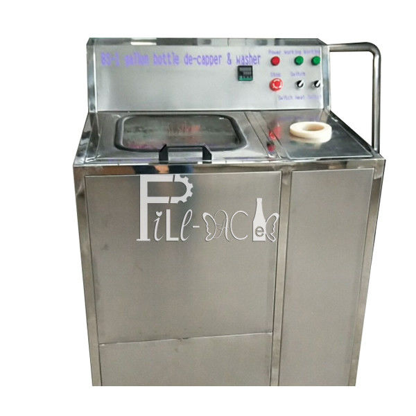 एक डिकैपिंग स्टेशन SS304 5 गैलन बोतल वॉशर आपूर्तिकर्ता