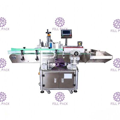 टच स्क्रीन SUS304 राउंड बोतल लेबलिंग मशीन